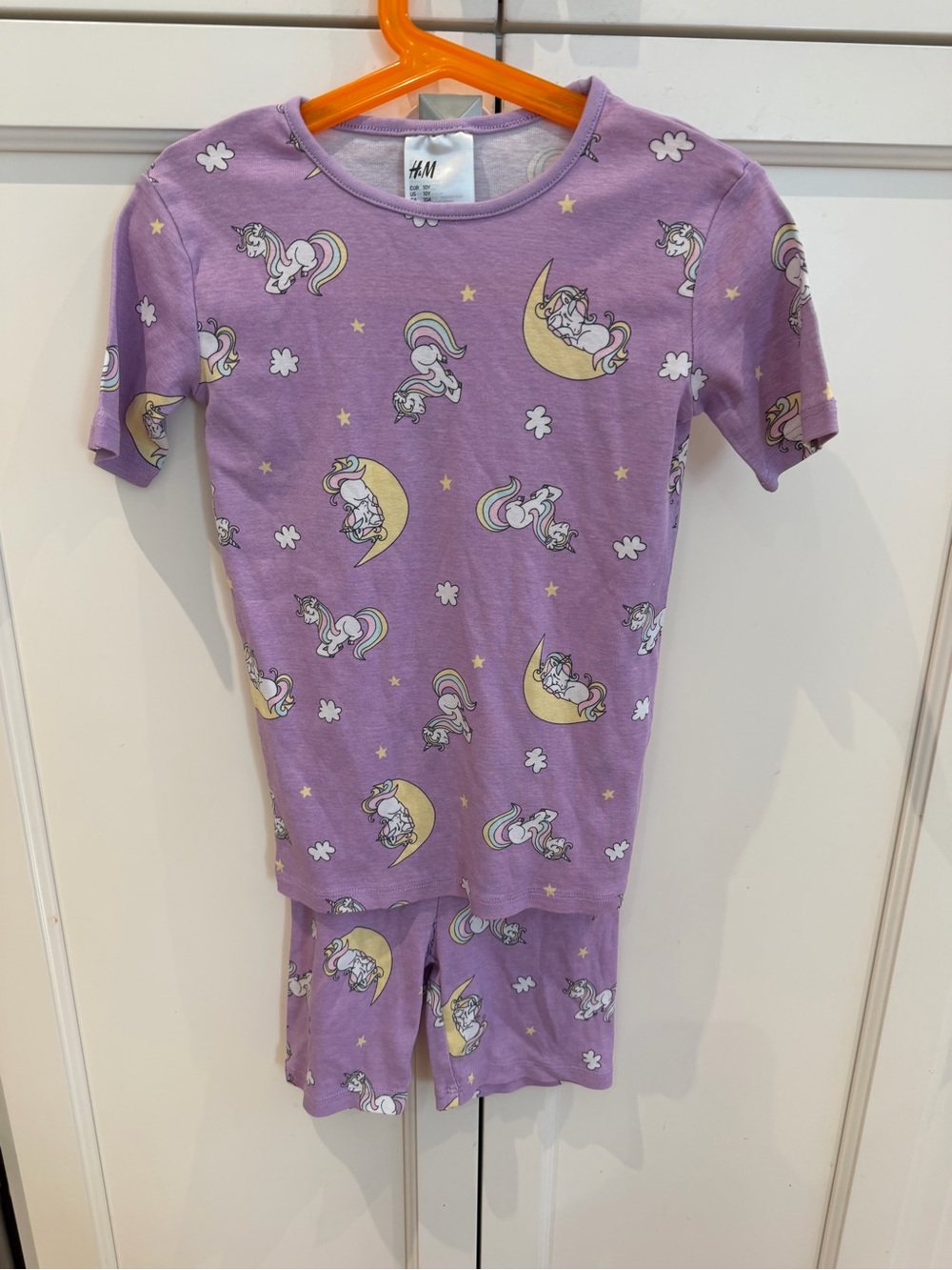 H&M Girls' size 10 Lavender Unicorn Pajama Set